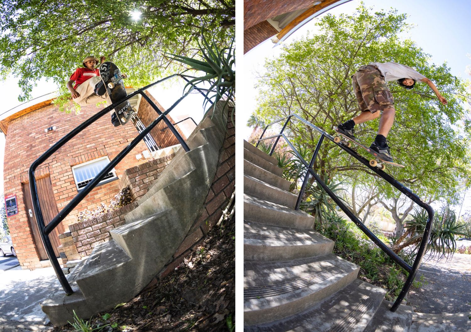 Vans steam skateboarding the rail Paarl