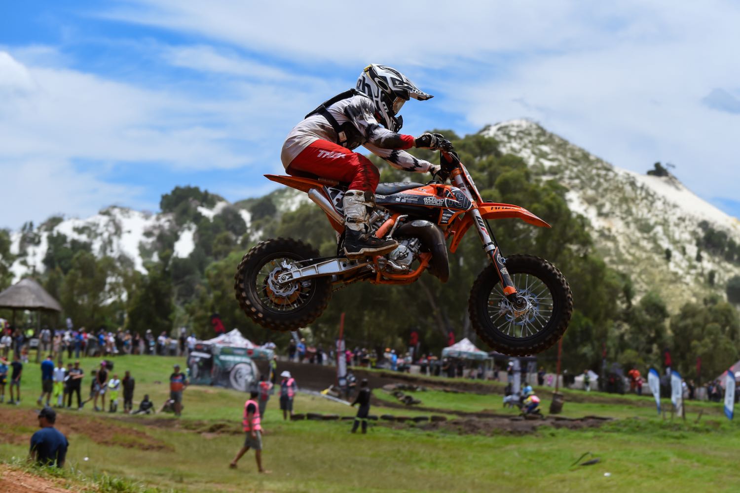 Trent Valsecchi racing in Round 1 of the Dragon Energy NIMXC Motocross Series