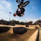 Jak Tones competing at the 2022 Park Lines BMX Tournament