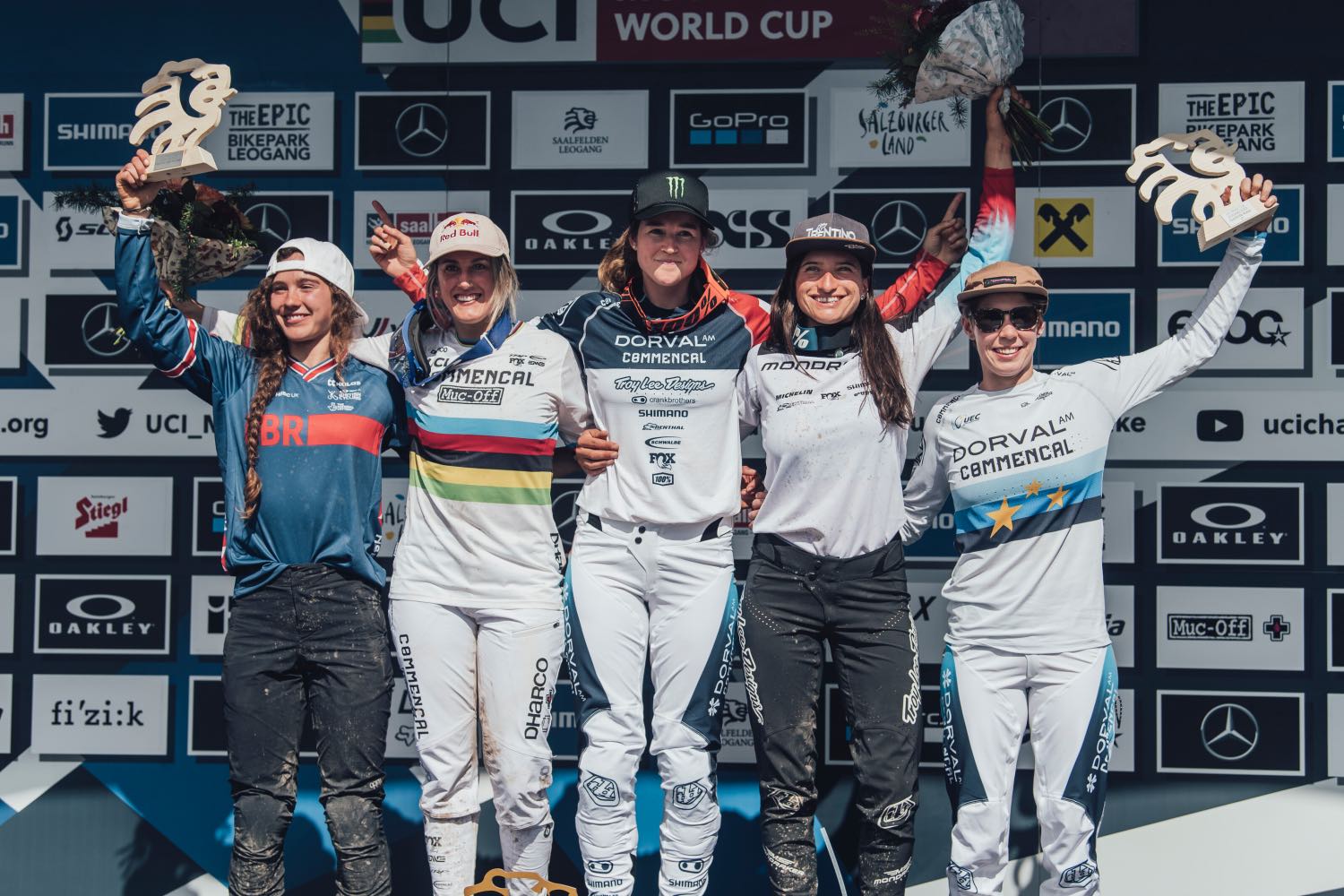 2022 Downhill MTB World Cup Leogang Elite Women's Podium