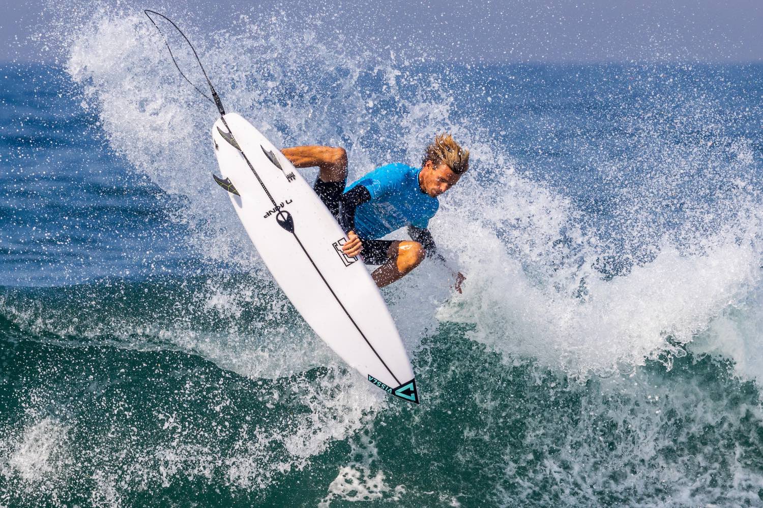 Gatien Delahaye surfing in the finals of the 2022 Ballito Pro presented by O’Neill