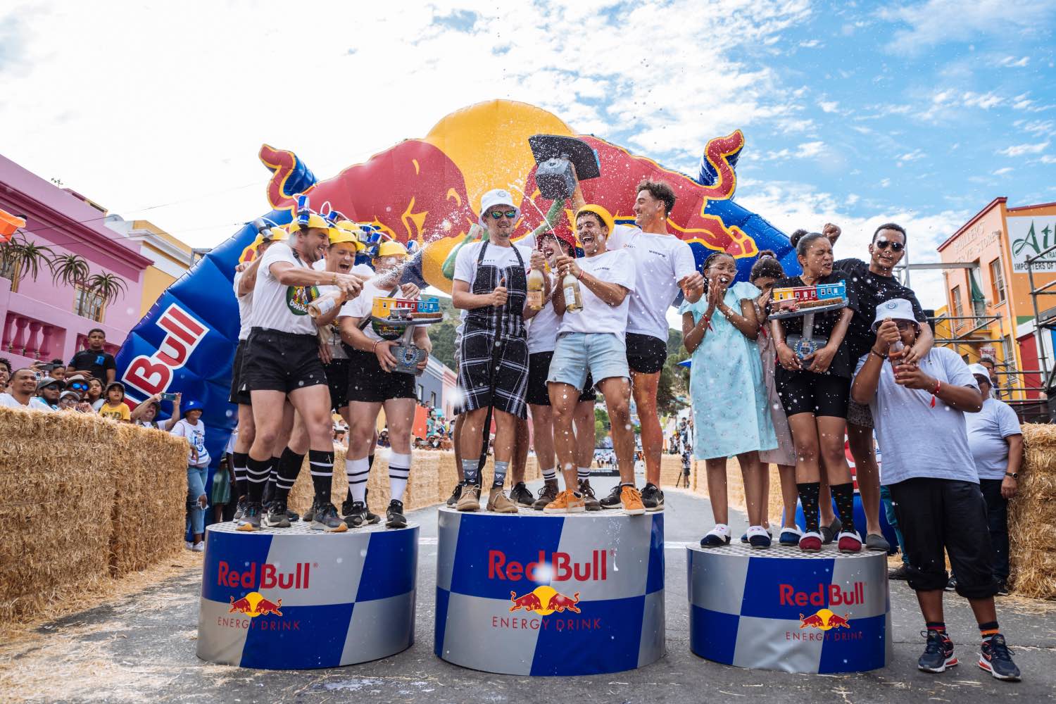 Podium at Red Bull Box Cart Race in Bo-Kaap, Cape Town