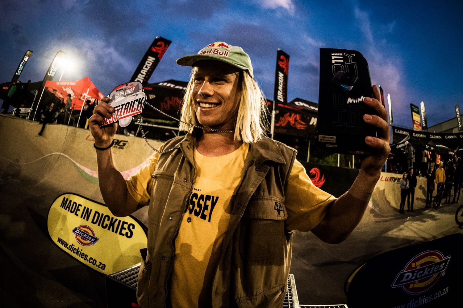 Murray Loubser win the Best Trick contest at the 2023 Park Lines BMX Tournament