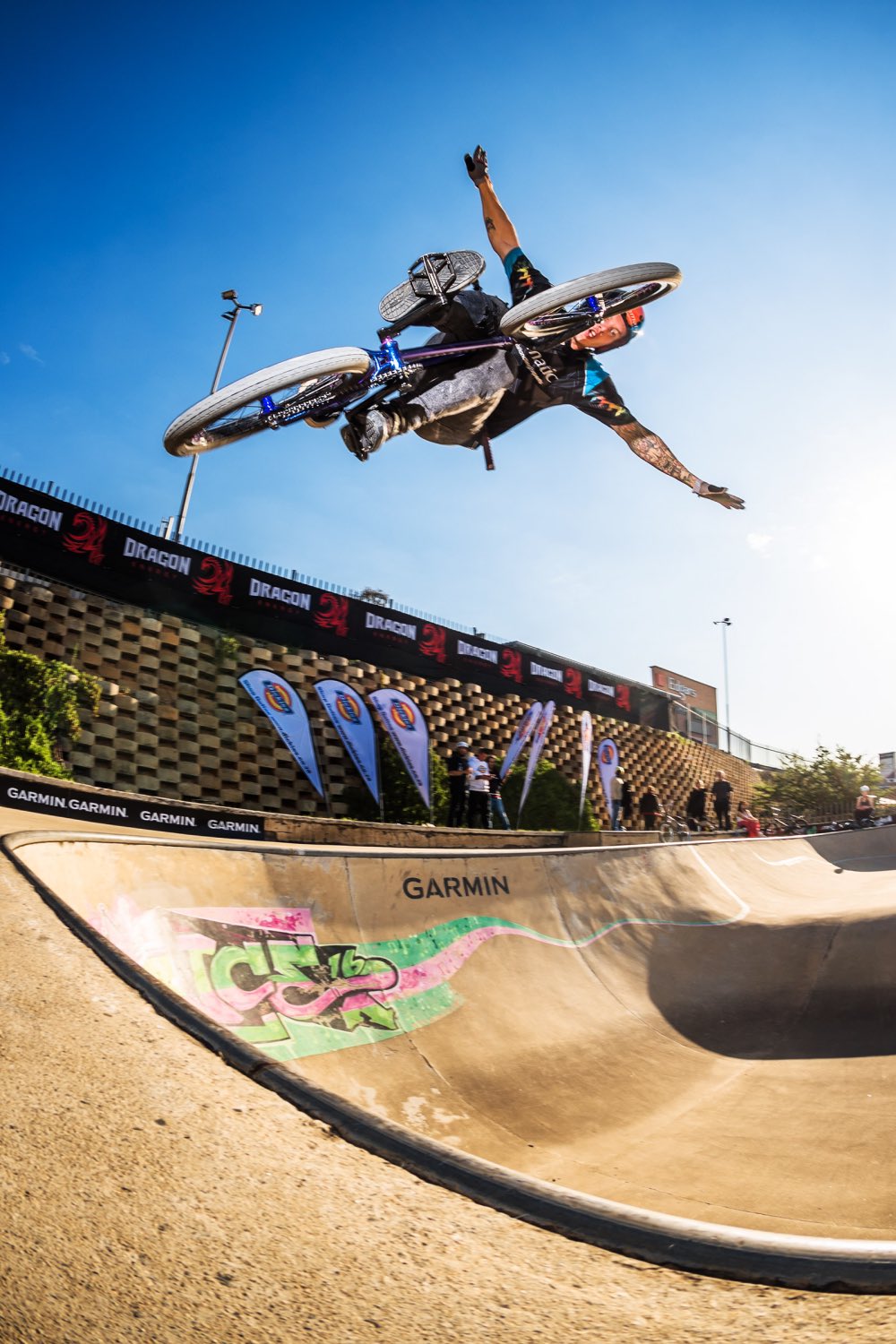Dylan van Belkum competing in the 2023 Park Lines BMX Tournament