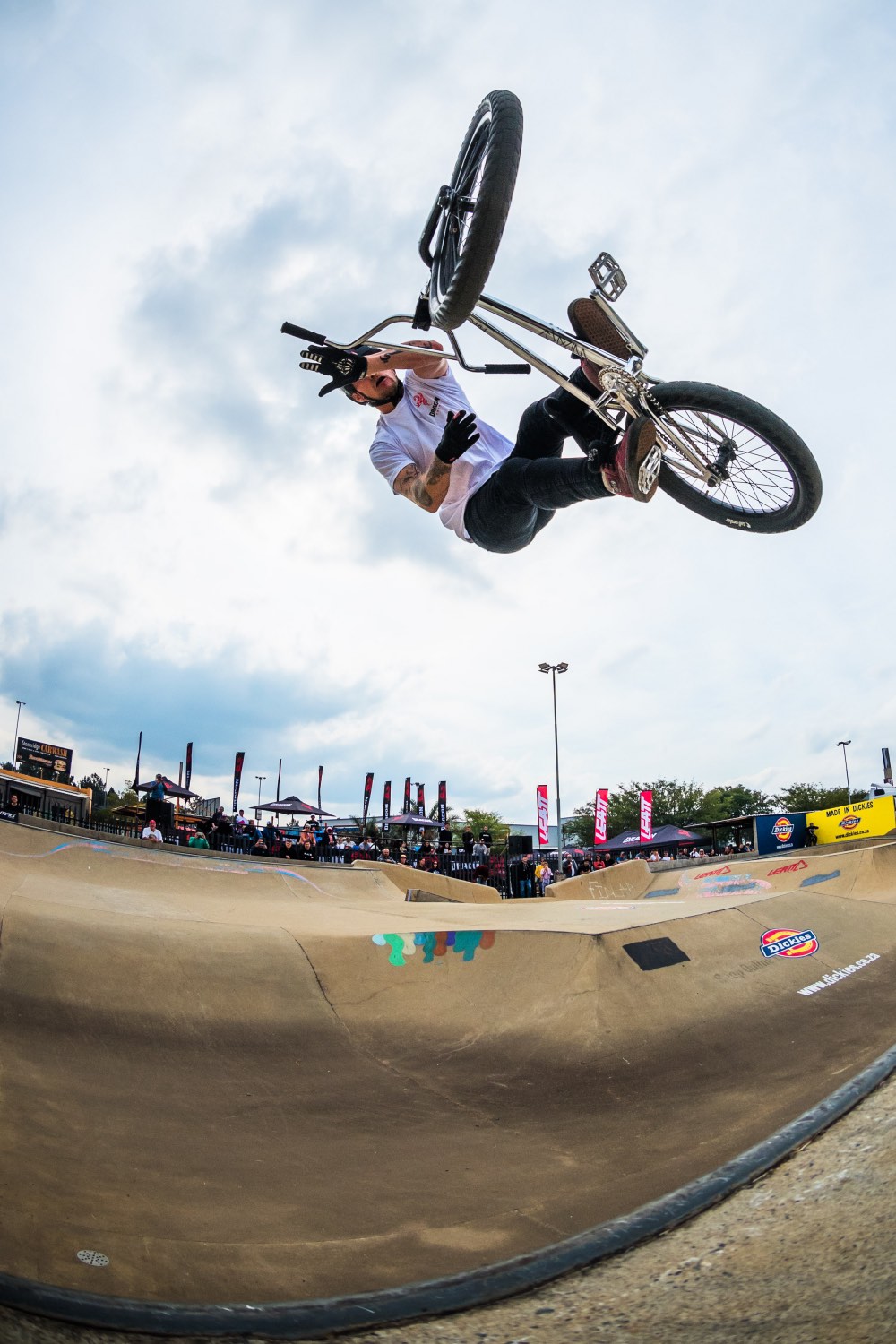 Jak Tones competing in the 2023 Park Lines BMX Tournament