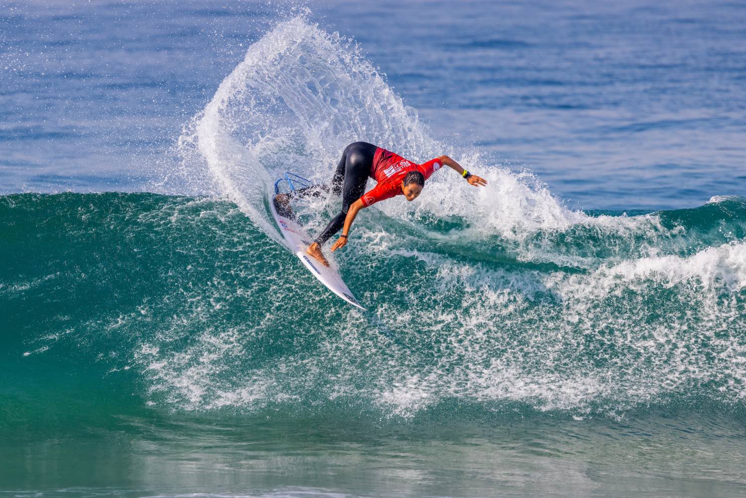 Vahine Fierro surfing in the 2023 Ballito Pro presented by O’Neill