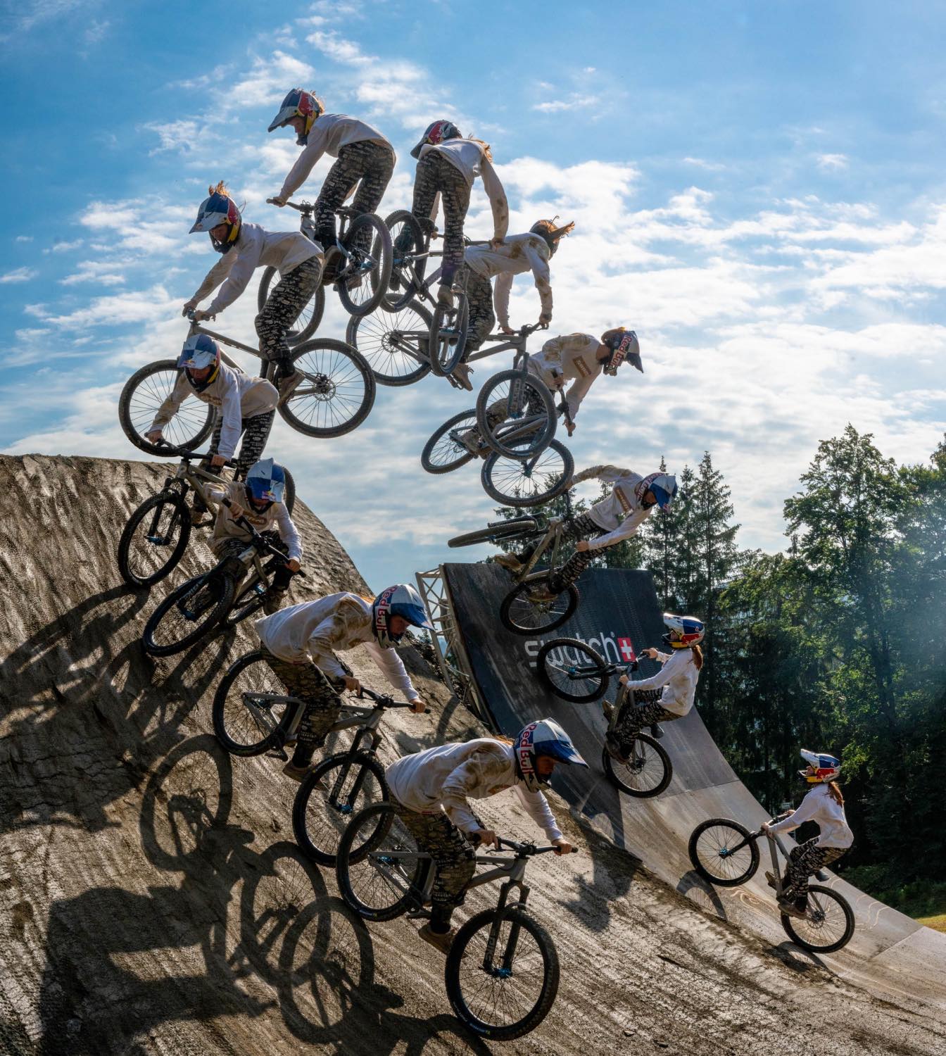 Patricia Druwen at the 2023 Swatch Nines Freeride and Slopestyle Mountain Bike event