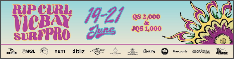 The forecast is shaping up beautifully for three days of high-performance surfing at one of South Africa's most iconic point breaks at the Rip Curl Vic Bay Surf Pro QS 2,000 and Rip Curl Vic Bay Surf Pro Junior.